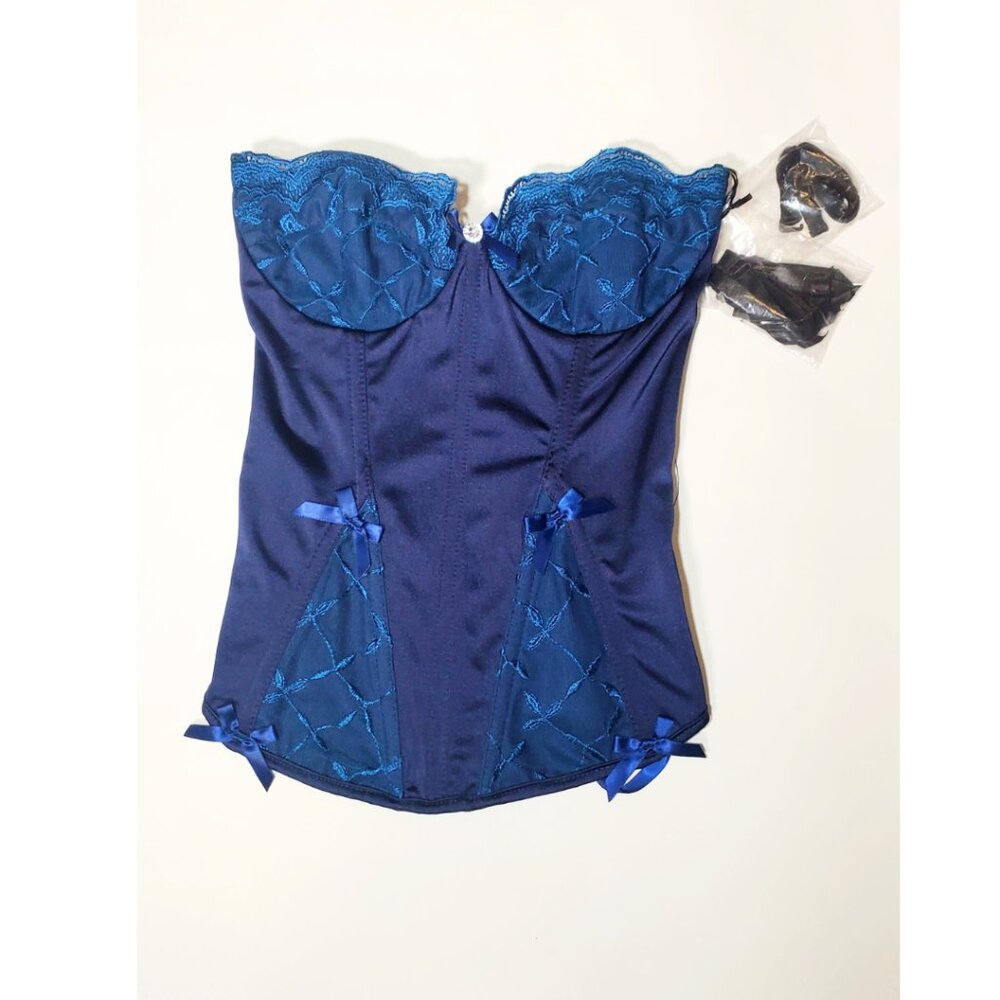Blue Corset Bustier Top Size M, New With Tags - Picture 3 of 5